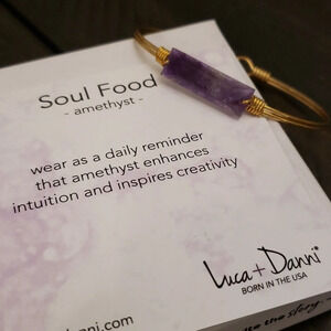 Lucca and Danni Hudson Amethyst purple bracelet